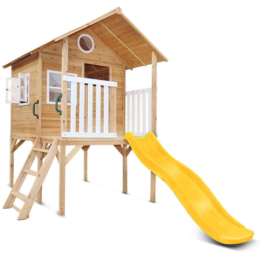 Lifespan Kids Archie Cubby House (Elevated) with 1.8m Slide (Green)