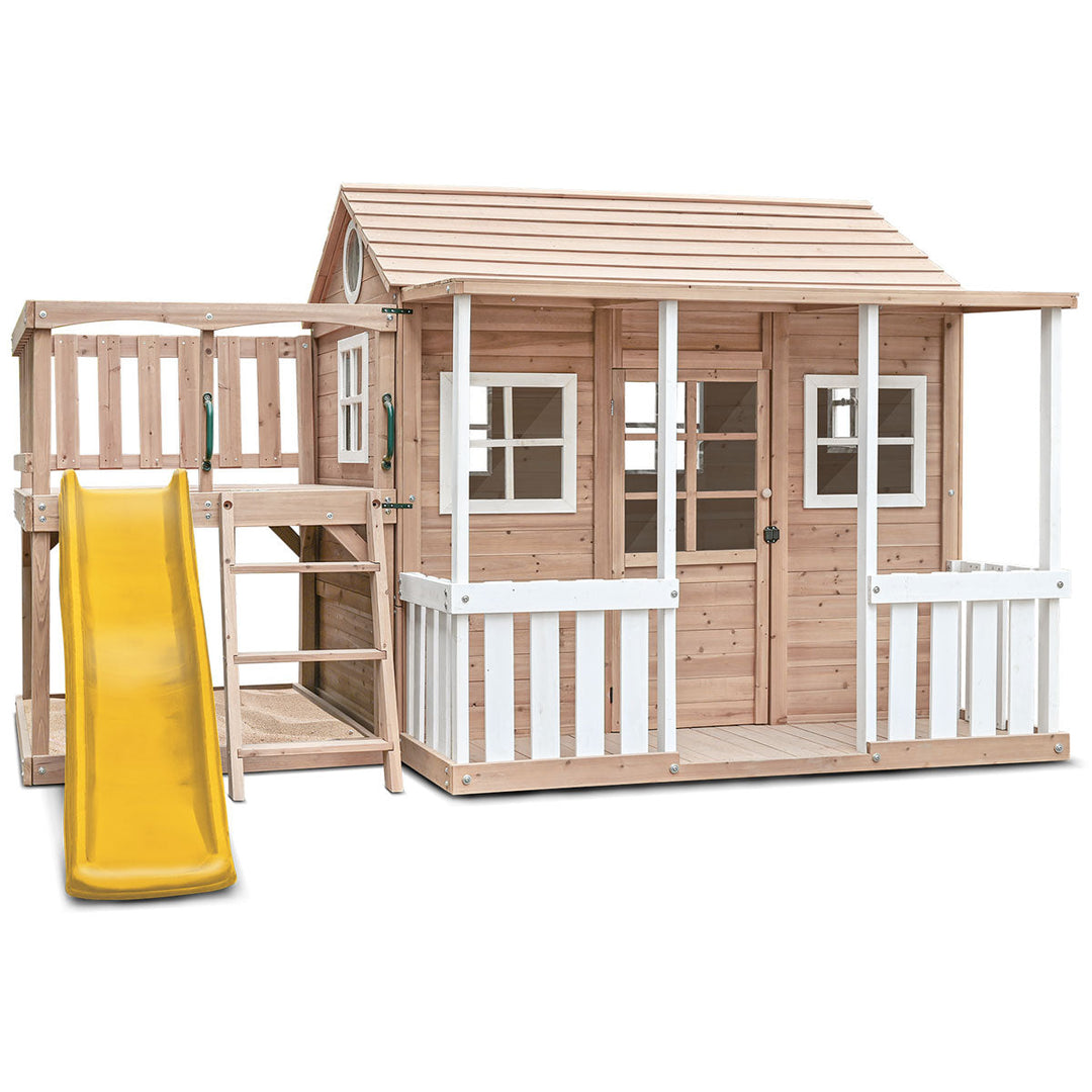 Lifespan Kids Finley Cubby House with 1.8m Slide (Yellow)