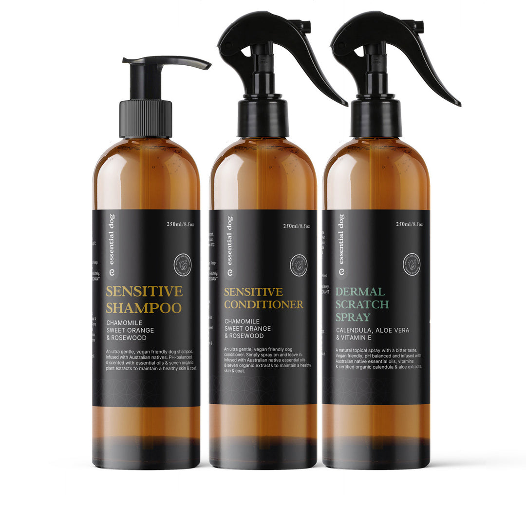Dog Sensitive Skin Value Pack: Shampoo, Conditioner and Dermal Itch Spray