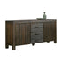 Buffet Sideboard in Chocolate Colour Constructed with Solid Acacia Wooden Frame Storage Cabinet with Drawers