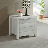 Bedside Table 2 drawers Storage Table Night Stand MDF in White Ash