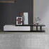 TV Cabinet with 2 Storage Drawers With High Glossy Assembled Entertainment Unit in Black & White colour