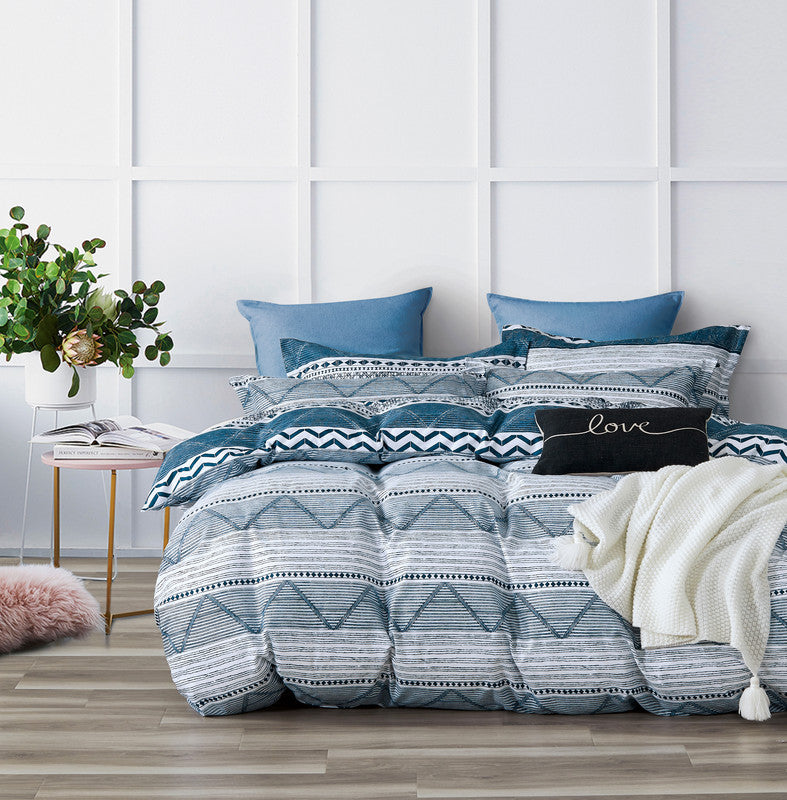Microfiber Reversible Quilt Cover Set - Jasper - King Size