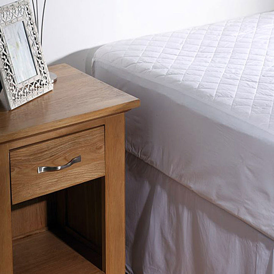 Georges Fine Linens 100% COTTON Quilted Mattress Protector 35cm Wall KING SINGLE