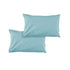 Pair of Solid Colour Microfiber Standard Pillowcases 48x73cmx15cm (Flap) Frost Blue