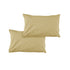 Pair of Solid Colour Microfiber Standard Pillowcases 48x73cmx15cm (Flap) Gold