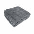 Harper Soft Ruched Pattern Faux Fur Throw Rug 127 x 152 cm Grey