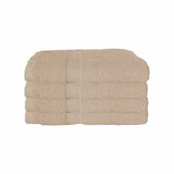 600GSM Set of 4 Combed Cotton Bath Towels 70 x 140 cm Latte (aka Frappe)