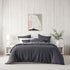 Bianca Kahlani Charcoal Waffle Quilt Cover Set Queen