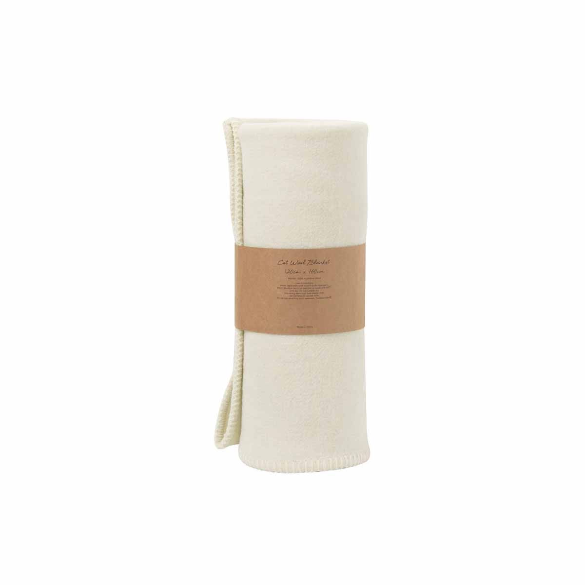 Little Gem Cream Australian Wool Cot Blanket 120 x 160 cm
