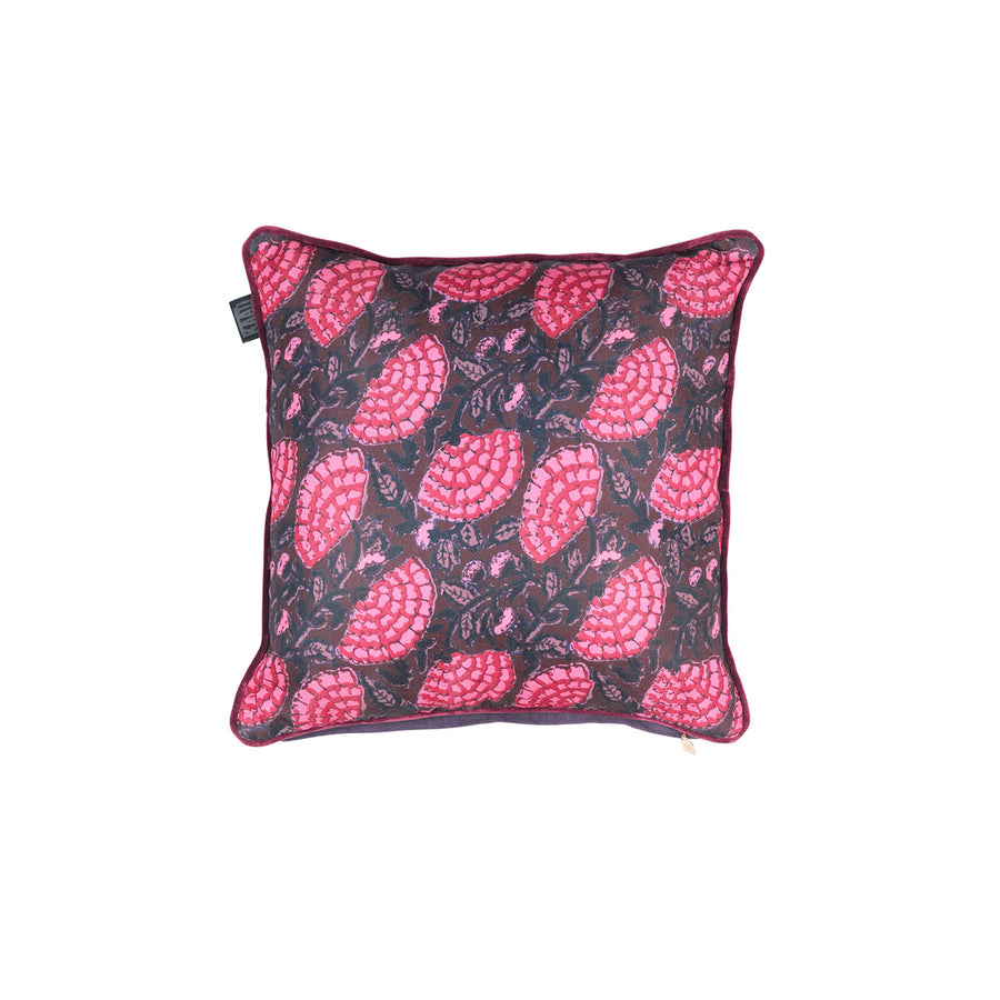 KAAT Amsterdam Ayda Pink Floral Square Filled Cushion 45cm x 45cm