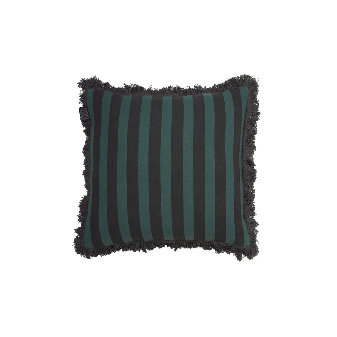 KAAT Amsterdam Viggo Green Stripe Square Filled Cushion 45cm x 45cm