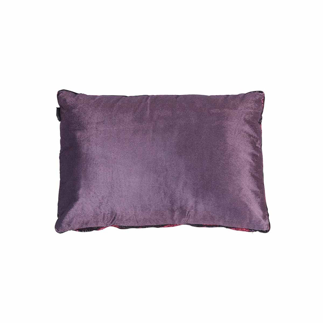 KAAT Amsterdam Boline Aubergine Velvet Oblong Filled Cushion 40cm x 60cm