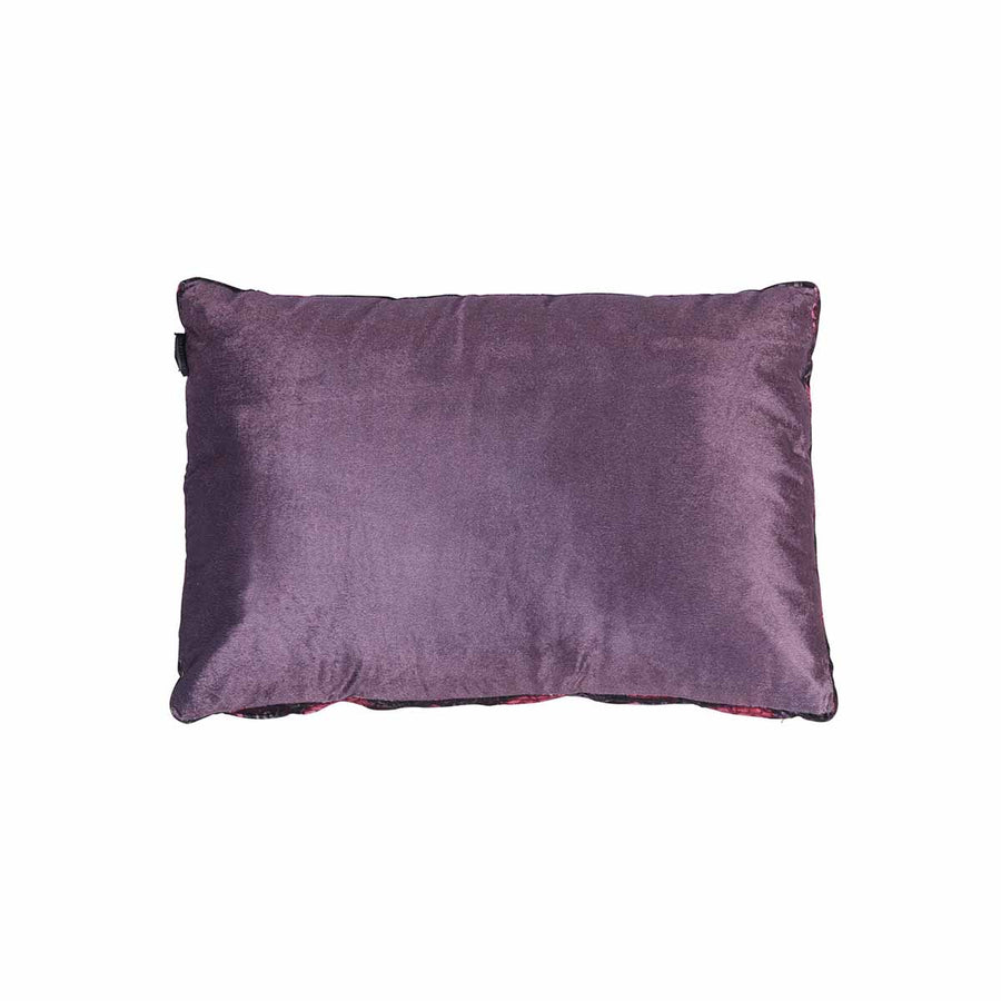 KAAT Amsterdam Boline Aubergine Velvet Oblong Filled Cushion 40cm x 60cm