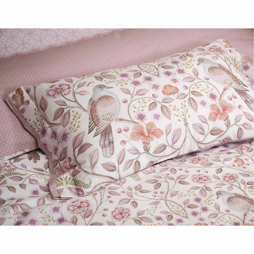 PIP Studio Garden of Dove Off White Cotton Cover Oblong Cushion 35cm x 60cm