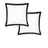 Accessorize Pair of White/Black Tailored Hotel Deluxe Cotton European Pillowcases