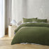 Accessorize Augusta Olive Crinkled Look Quilt Cover Set Single