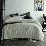Accessorize Sanford Green Striped Pattern Quilt Cover Set Queen