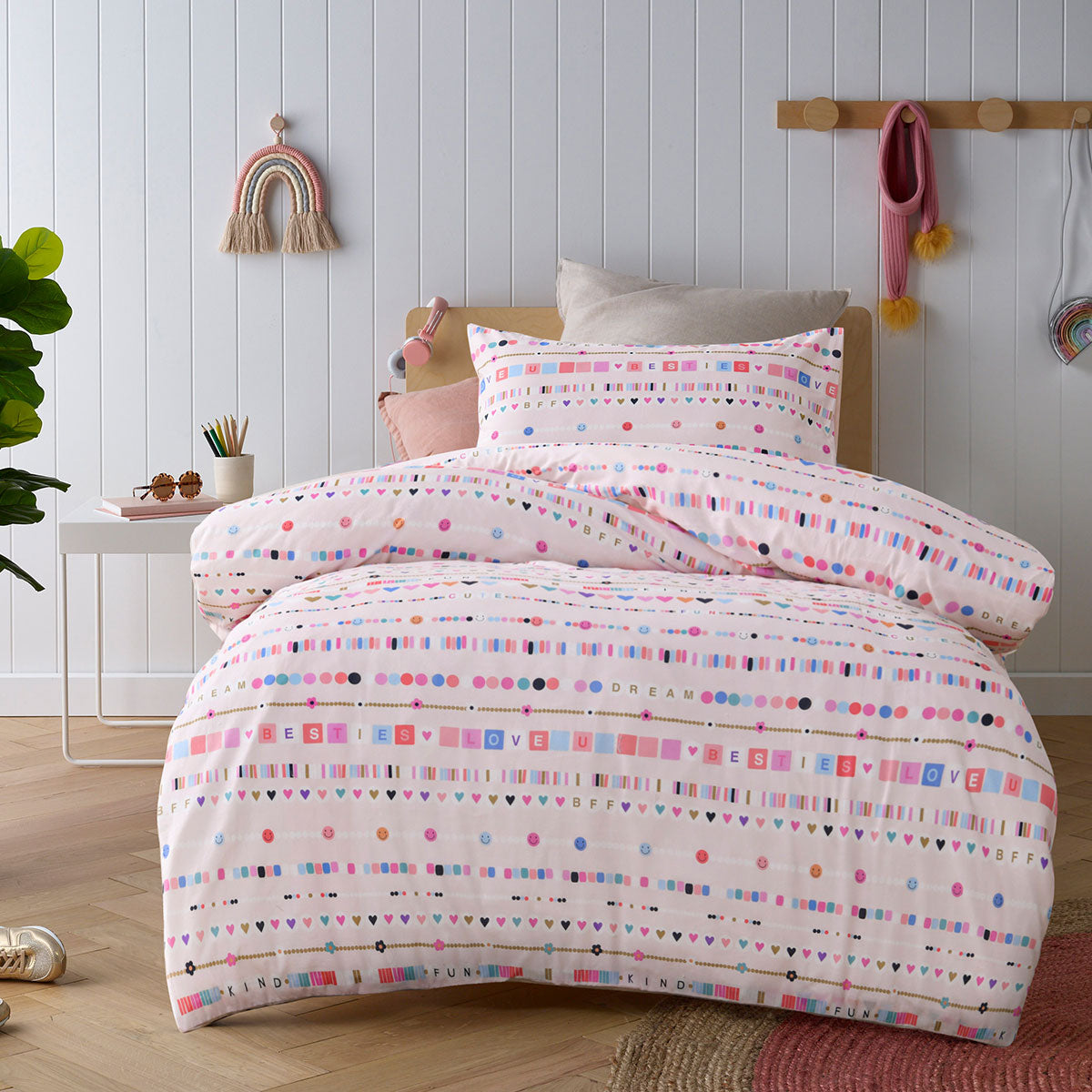 Happy Kids Swifty Washed Quilt Cover Set Double