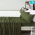 Vintage Design Homewares 100% Linen Olive Sheet Set Queen