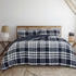 Ardor Ronan Navy Plaid Jacquard Quilt Cover Set Queen