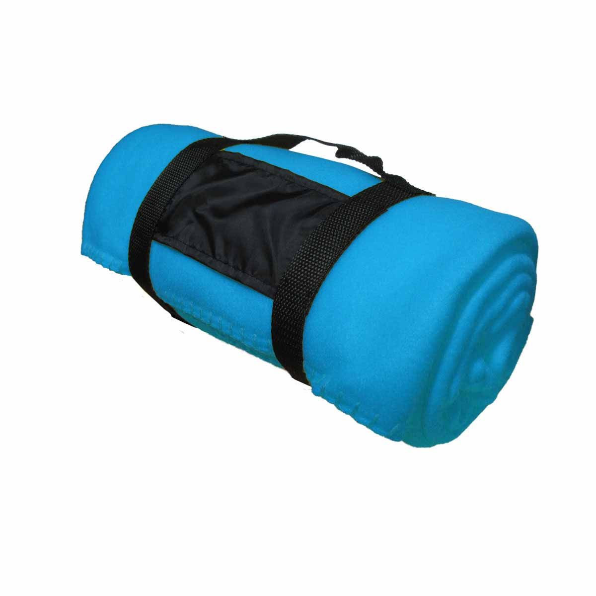 240GSM Polar Fleece Picnic Blanket 150cm x 120cm Light Blue