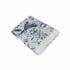 Vintage Flowers Printed Premium 60% Cotton 40% Linen Table Cloth with White Lace Edging 140 x 220 cm / 6 Seater