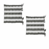 Rans Set of 2 Alfresco Stripe Chair Cushion Pads 40 x 40 cm Black