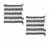 Rans Set of 2 Alfresco Stripe Chair Cushion Pads 40 x 40 cm Black