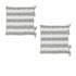 Rans Set of 2 Alfresco Stripe Chair Cushion Pads 40 x 40 cm Grey