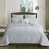 100% Cotton Coverlet Set Majestic White King