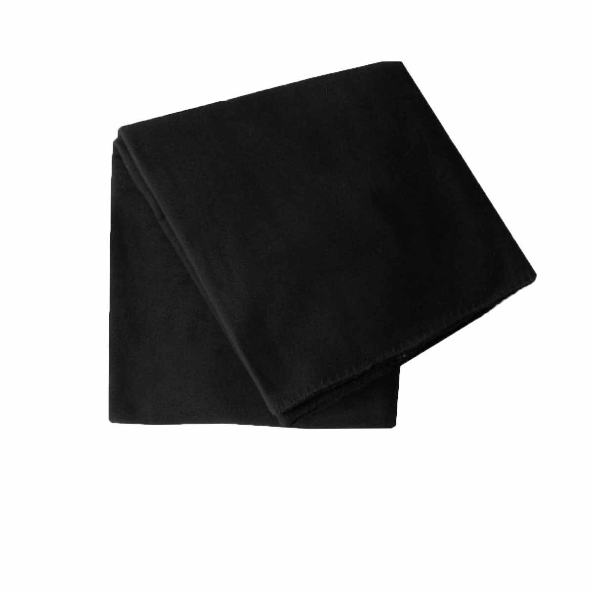 Budget 150gsm Jackie Soft Polar Fleece Extra Large Throw / Single Sized Blanket 200 x 150 cm Black