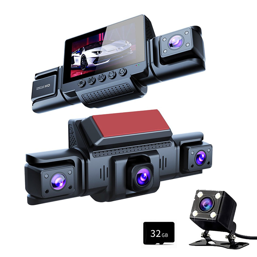 4-Channel 360Â° Panoramic 1080P HD Dash Cam Comes With 32GB TF Card