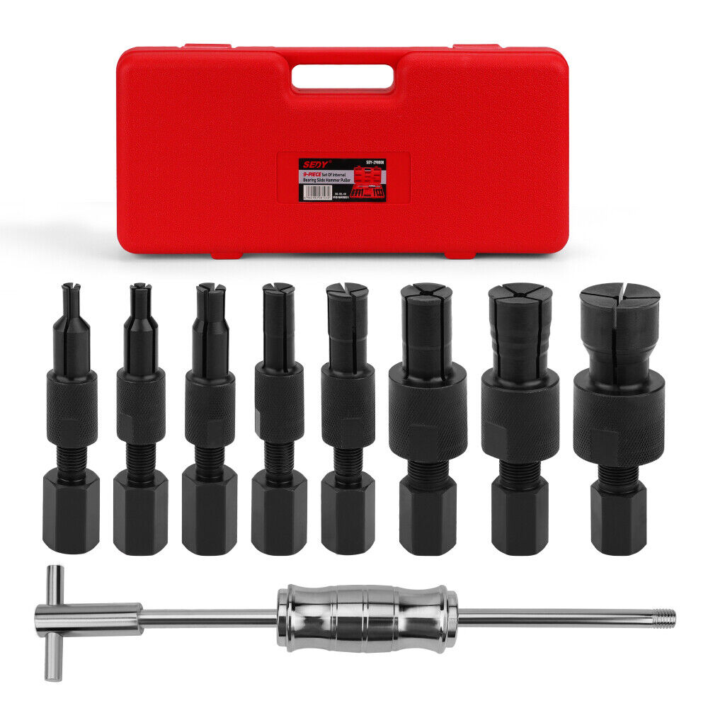 	SEDY 9Pcs Inner Bearing Puller Set Slide Hammer Internal Blind Hole Remover Tool