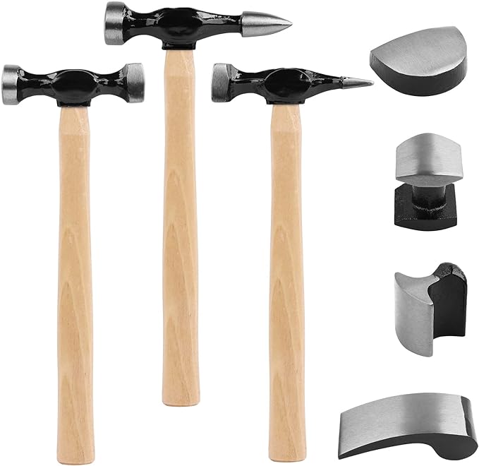 SWANLAKE GARDEN TOOLS 7 Piece Auto Body Repair Kit, Auto Body Tools, Auto Body Repair Tools with Carbon Steel Hammer Hea