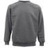 New Adult Unisex Plain Pullover Fleece Jumper Mens Long Sleeve Crew Neck Sweater, Grey, S