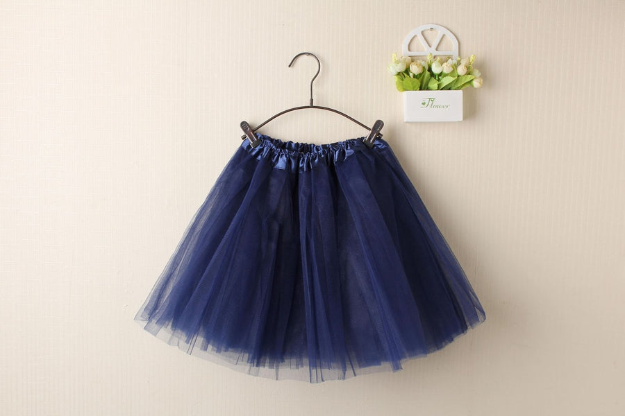 New Adults Tulle Tutu Skirt Dressup Party Costume Ballet Womens Girls Dance Wear, Navy, Adults