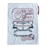 50x70cm Canvas Hessian Christmas Santa Sack Xmas Stocking Reindeer Kids Gift Bag, Cream - Santa Head