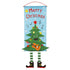 Christmas Hanging Banner Flag Door Window Décor Santa Reindeer Snowman Ornaments, Tree
