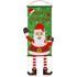 Christmas Hanging Banner Flag Door Window Décor Santa Reindeer Snowman Ornaments, Santa