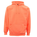 Adult Unisex Men's Basic Plain Hoodie Pullover Sweater Sweatshirt Jumper XS-8XL, Peach, L