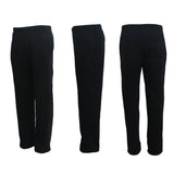New Adult Mens Unisex Track Suit Fleece Lined Pants Sport Gym Work Casual Winter, Black, 6XL