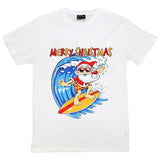 New Funny Adult Xmas Christmas T Shirt Tee Mens Womens 100% Cotton Jolly Ugly, Santa Surf (White), XS