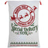 50x70cm Canvas Hessian Christmas Santa Sack Xmas Stocking Reindeer Kids Gift Bag, Cream - North Pole Express (D)