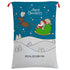 Large Christmas XMAS Hessian Santa Sack Stocking Bag Reindeer Children Gifts Bag, Cartoon Santa Fly