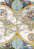 Antique Maps 2024 A5 Padded Cover Diary Premium Planner Book Xmas New Year Gift