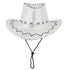 Sequin Cowboy Hat Glitter Cap Western Trilby Shiny Cowgirl Dress Up Party Wear, Silver