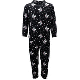 Women's 2PCS Pyjama Set Soft Plush Lounge Sleep Pajama Fleece Winter Sleepwear, Unicorn Stars, S/M