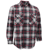 Men's 100% Cotton Flannelette Shirt Long Sleeve Plaid Check Flannel w Pockets, Shadow Glen Plaid, L