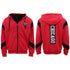 Mens Fleece Sherpa Fur Hooded Thick Winter Jacket Chicago 23 Michael Jordan Coat, Red, L
